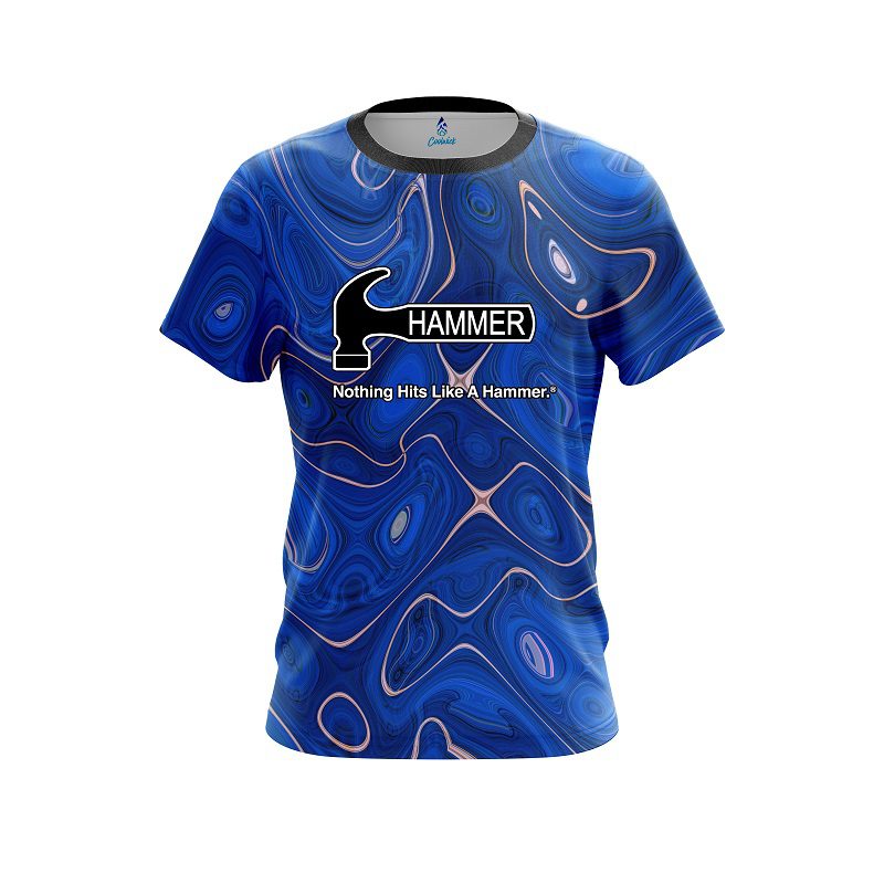 Hammer Psychedelic Blue Flow CoolWick Bowling Jersey