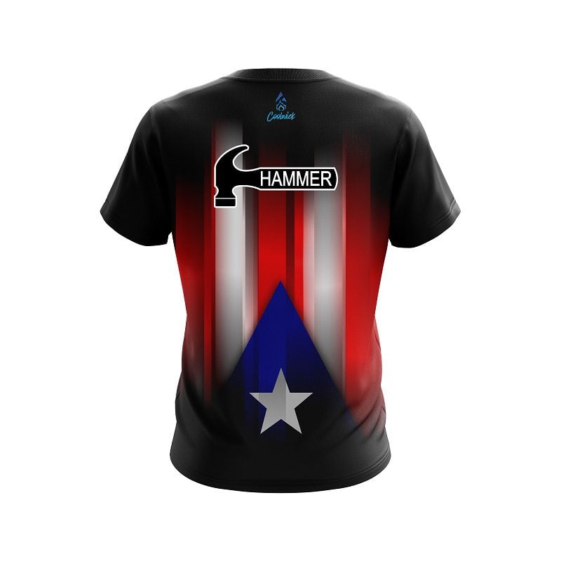 Hammer Puerto Rico Flag CoolWick Bowling Jersey - Image 2