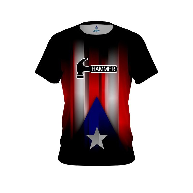 Hammer Puerto Rico Flag CoolWick Bowling Jersey