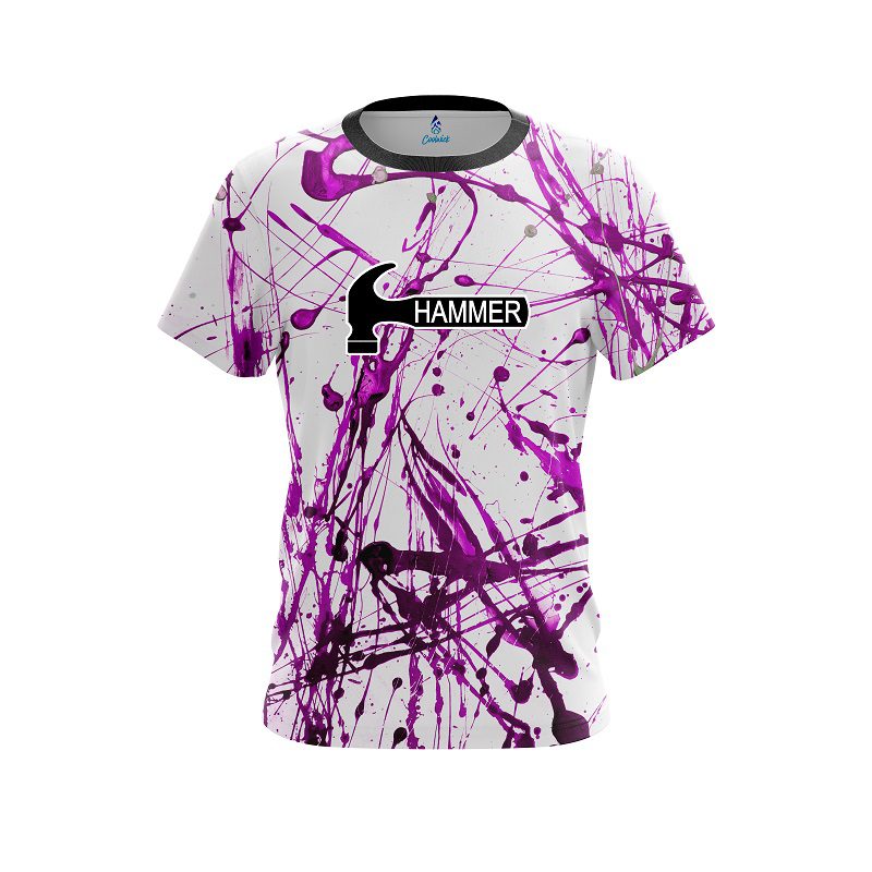 Hammer Purple Paint Splash CoolWick Bowling Jersey