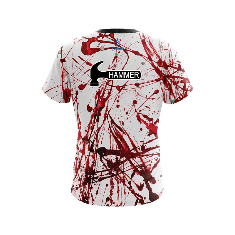 Hammer Red Paint Splash CoolWick Bowling Jersey - Image 2
