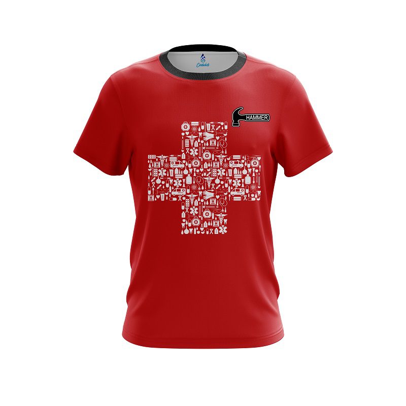 Hammer Rescue Red Cross CoolWick Bowling Jersey