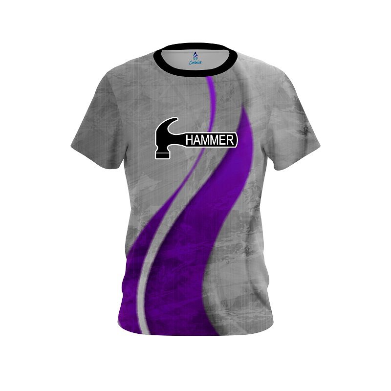 Hammer Rough Edges Purple CoolWick Bowling Jersey