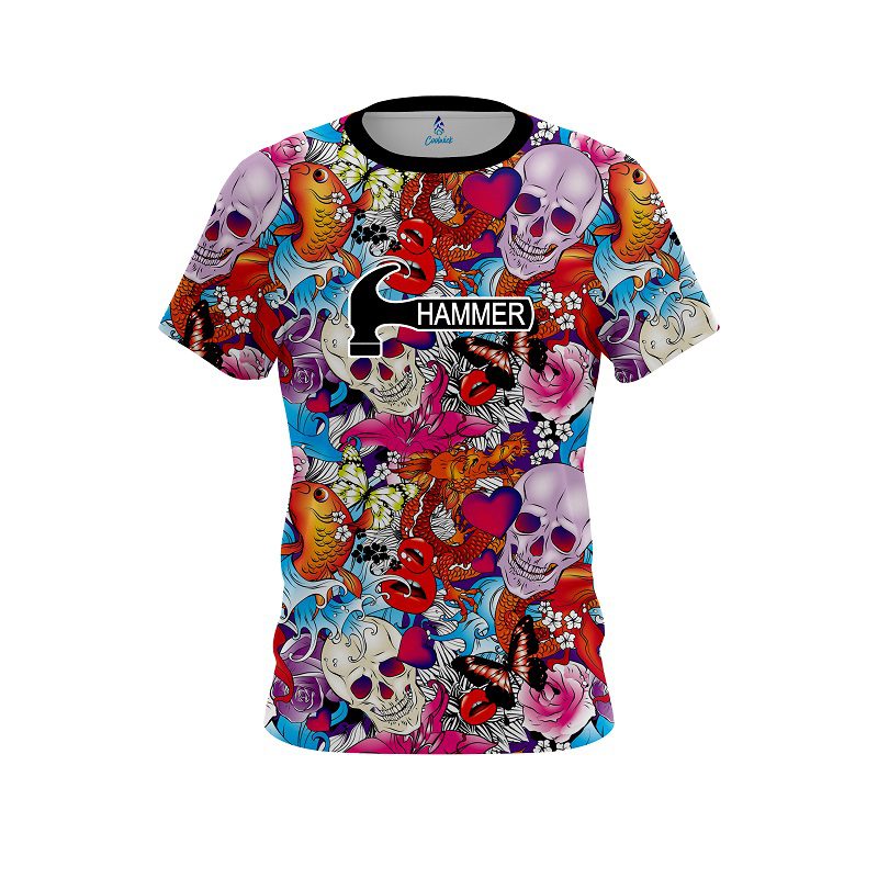 Hammer Skull Love CoolWick Bowling Jersey