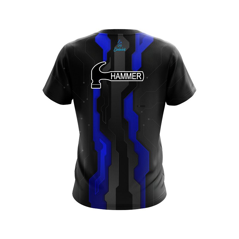Hammer Sport Technology Blue CoolWick Bowling Jersey - Image 2
