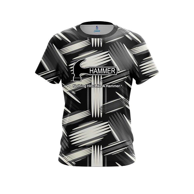 Hammer Striped Pattern CoolWick Bowling Jersey