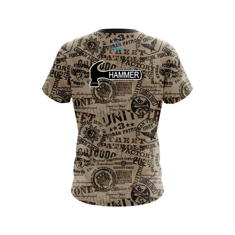 Hammer Urban Military Grunge CoolWick Bowling Jersey - Image 2