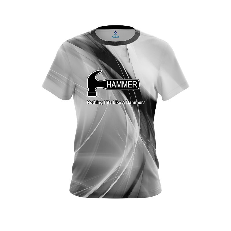 Hammer Wavy Black And White Swirl CoolWick Bowling Jersey
