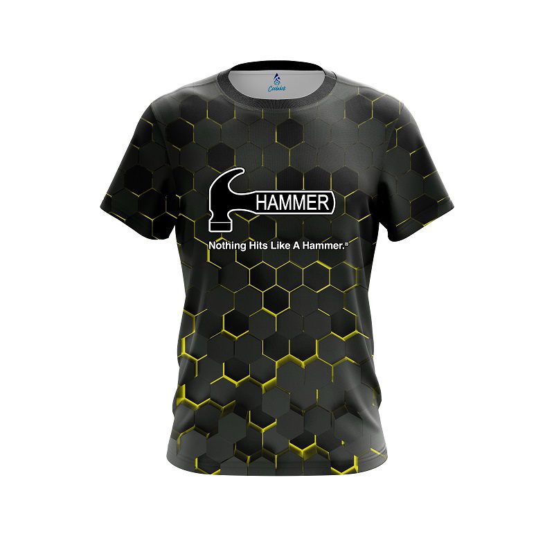 Hammer Yellow Honeycomb Fusion CoolWick Bowling Jersey