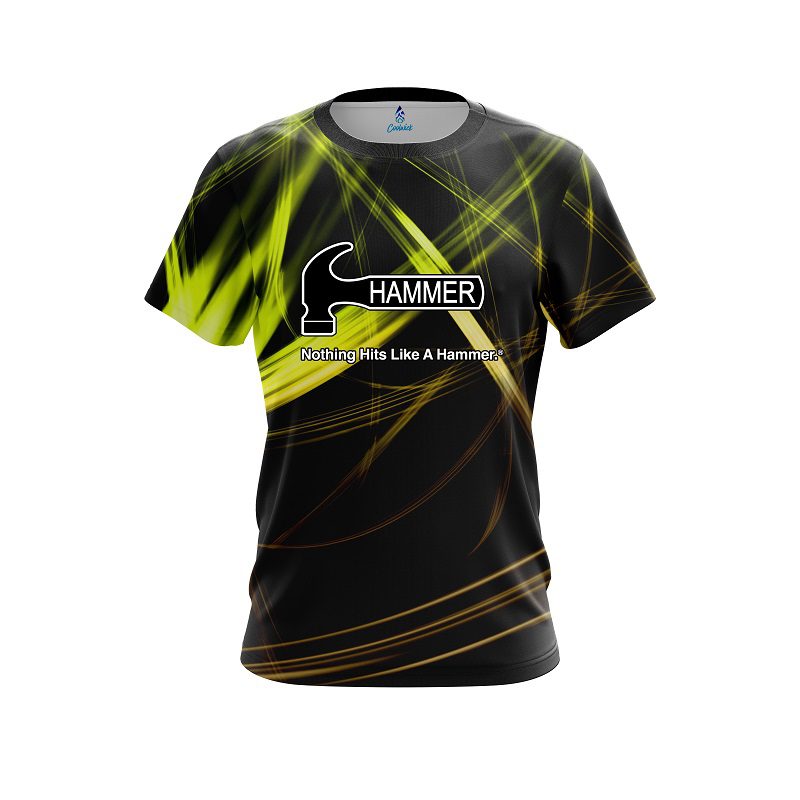 Hammer Yellow Spiral CoolWick Bowling Jersey