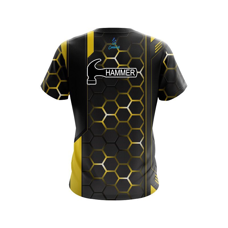 Hammer Yellow Steel Comb CoolWick Bowling Jersey - Image 2