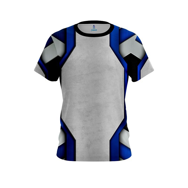 Plain Iron Blue CoolWick Bowling Jersey