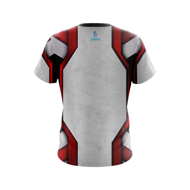 Plain Iron Red CoolWick Bowling Jersey - Image 2