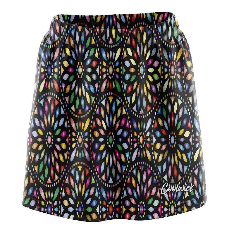 Kaleidoscope Black CoolWick Bowling Skort