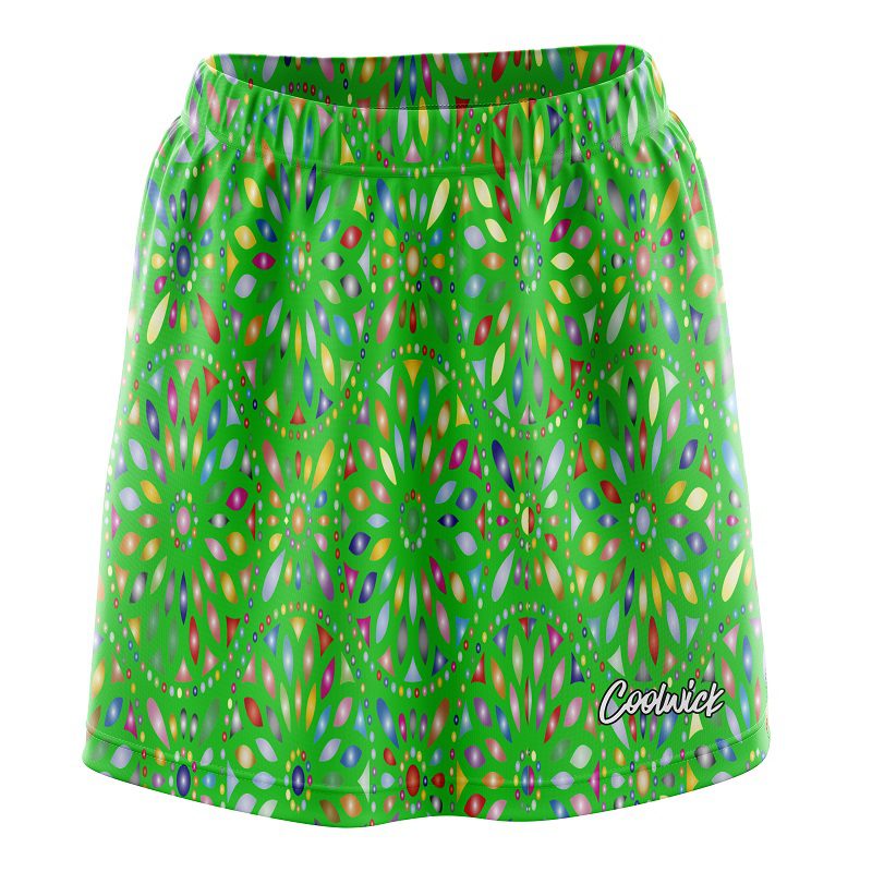 Kaleidoscope Green CoolWick Bowling Skort