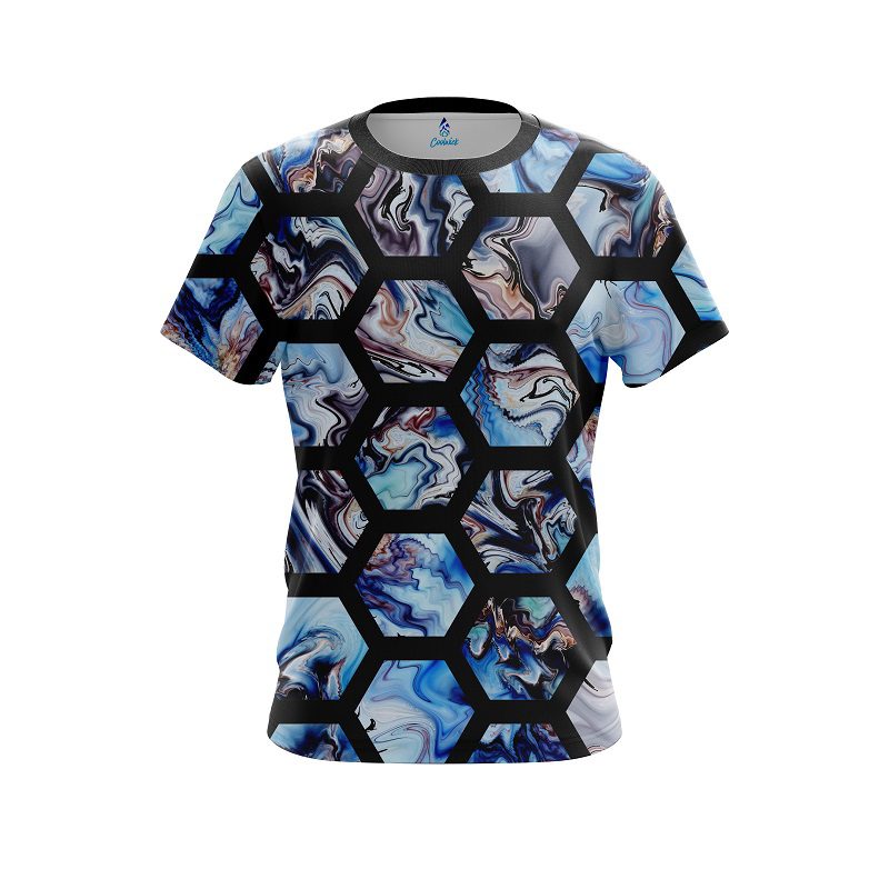 Plain Marble Hex CoolWick Bowling Jersey