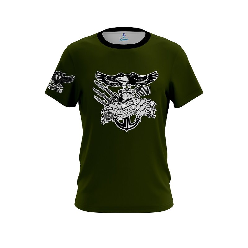 Plain Military Honor CoolWick Bowling Jersey