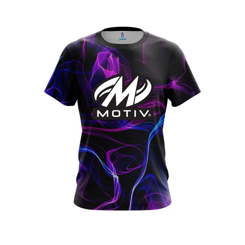 Motiv Blue Purple Smoke CoolWick Bowling Jersey