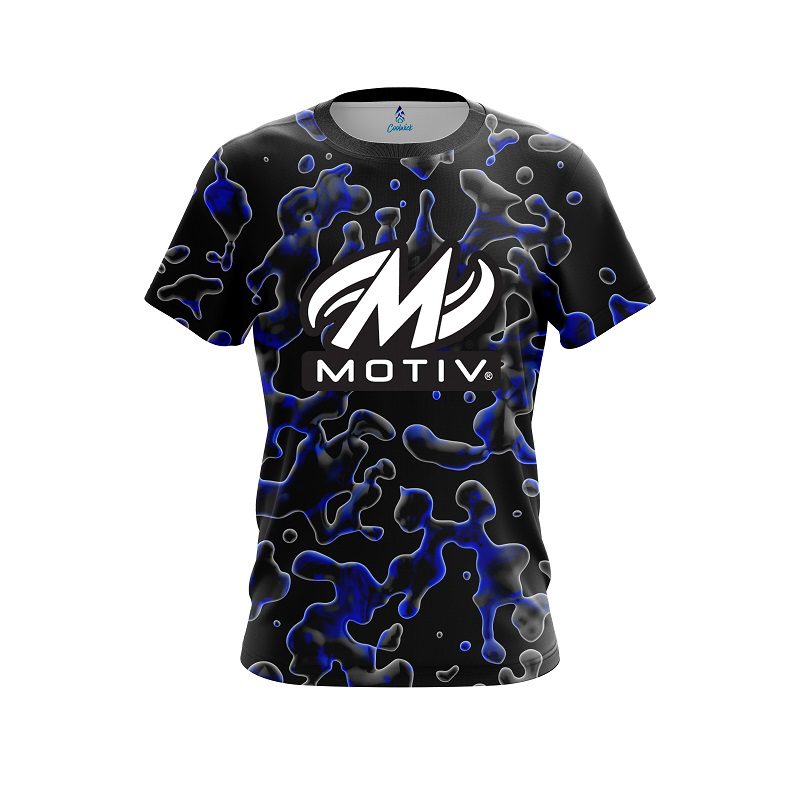 Motiv Blue Flowing Fluid CoolWick Bowling Jersey