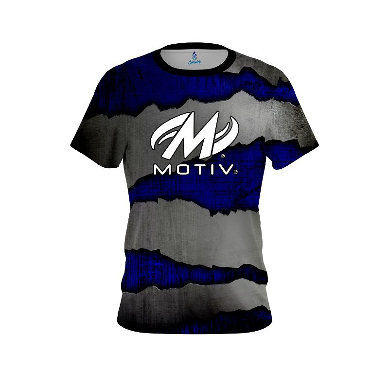 Motiv Blue Rigid Steel CoolWick Bowling Jersey