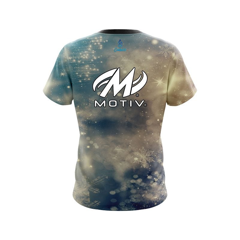 Motiv Blurred Snowflakes CoolWick Bowling Jersey - Image 2