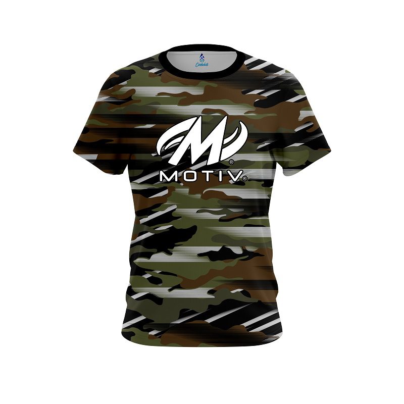 Motiv Camo Grunge CoolWick Bowling Jersey