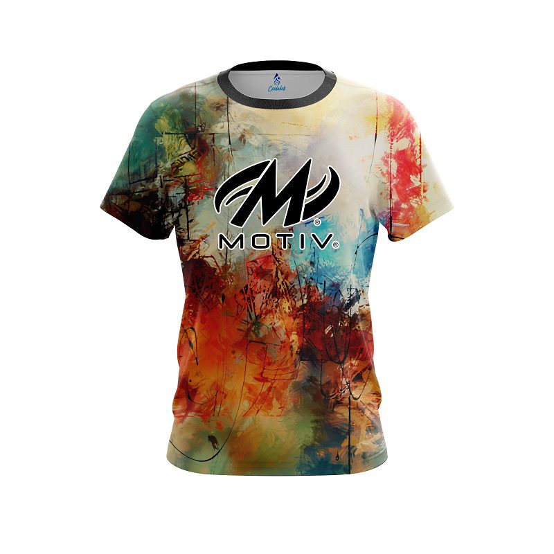 Motiv Colorful Painted Canvas Grunge CoolWick Bowling Jersey