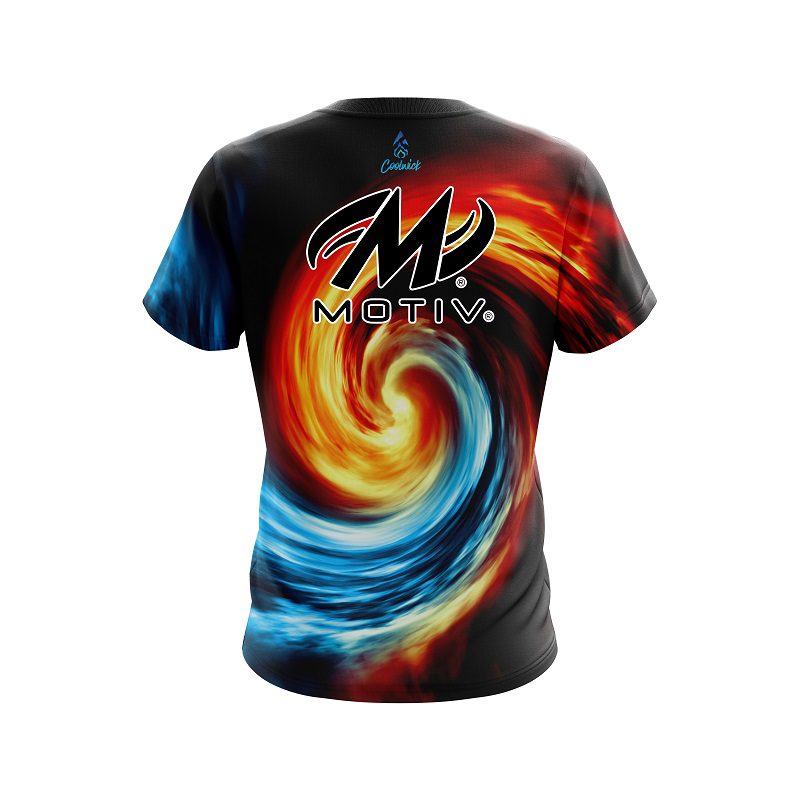 Motiv Fire And Ice Vortex CoolWick Bowling Jersey - Image 2