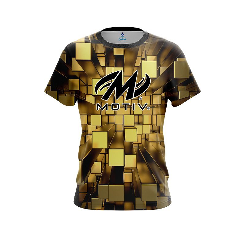 Motiv Gold Block Burst CoolWick Bowling Jersey