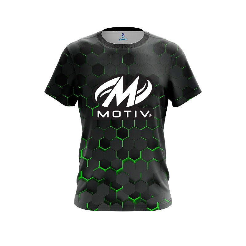Motiv Green Honeycomb Fusion CoolWick Bowling Jersey