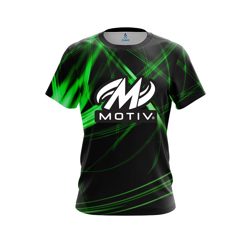 Motiv Green Spiral CoolWick Bowling Jersey