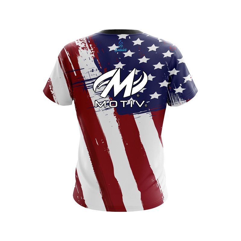 Motiv Painted Flag CoolWick Bowling Jersey - Image 2