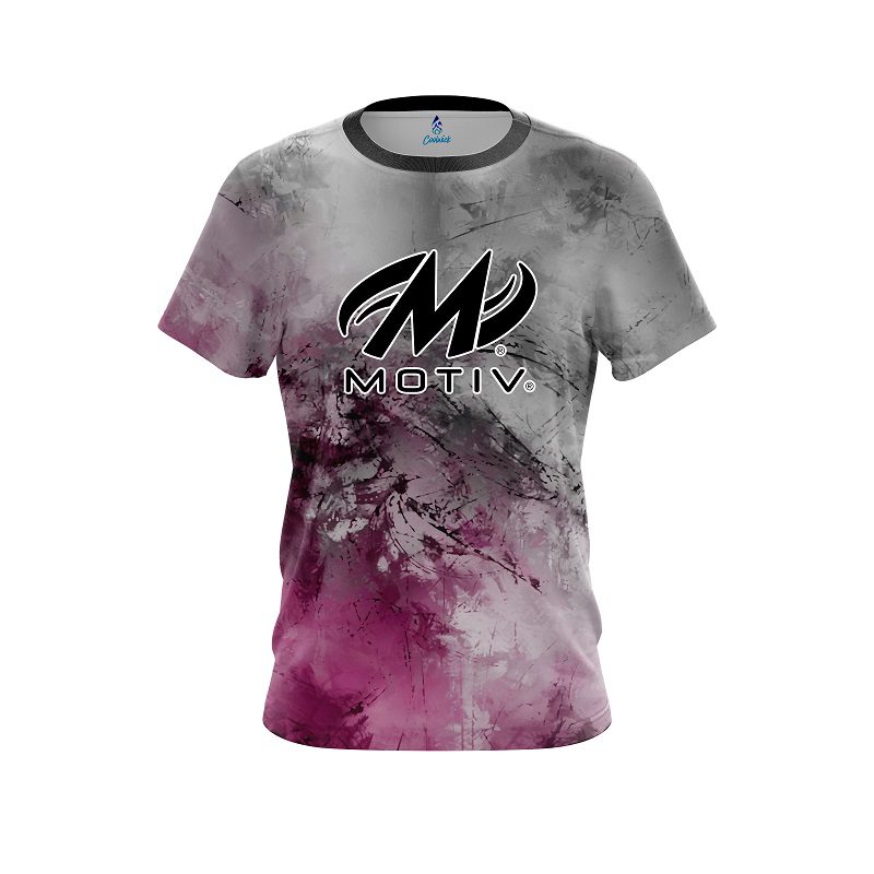 Motiv Pink And Grey Canvas CoolWick Bowling Jersey