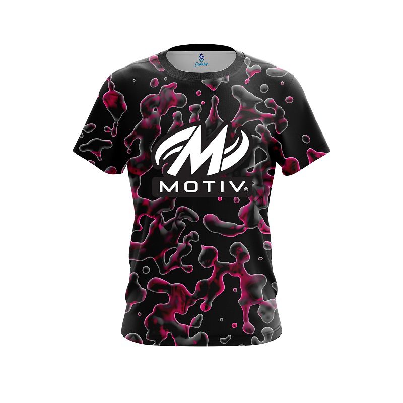 Motiv Pink Flowing Fluid CoolWick Bowling Jersey