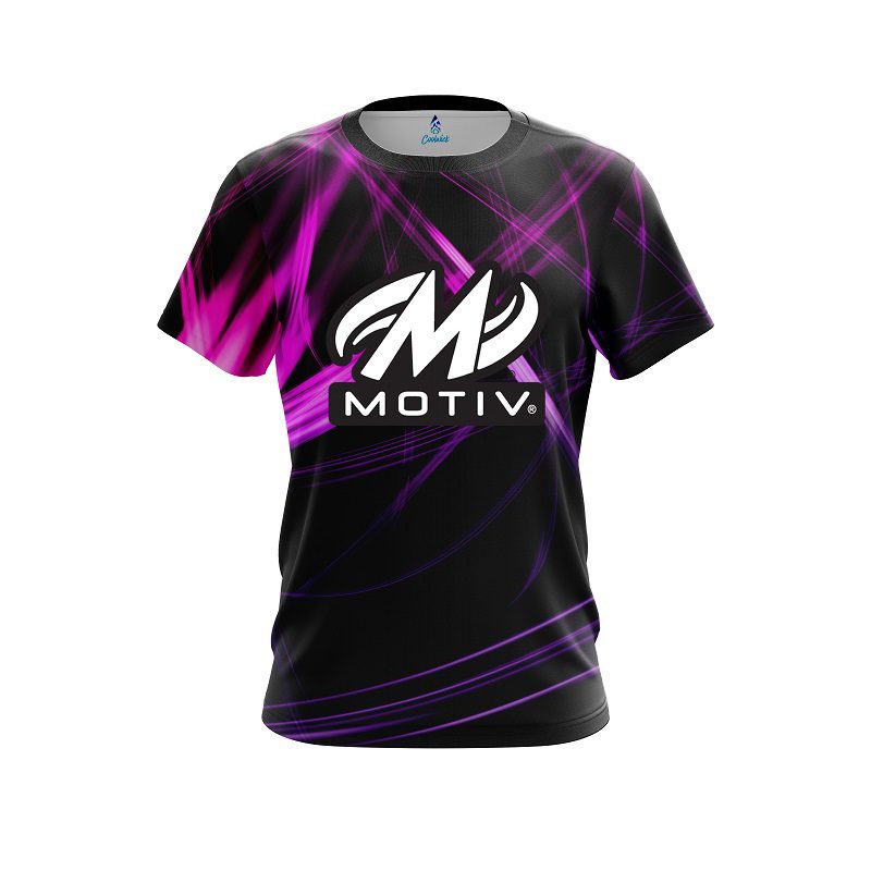 Motiv Pink Spiral CoolWick Bowling Jersey