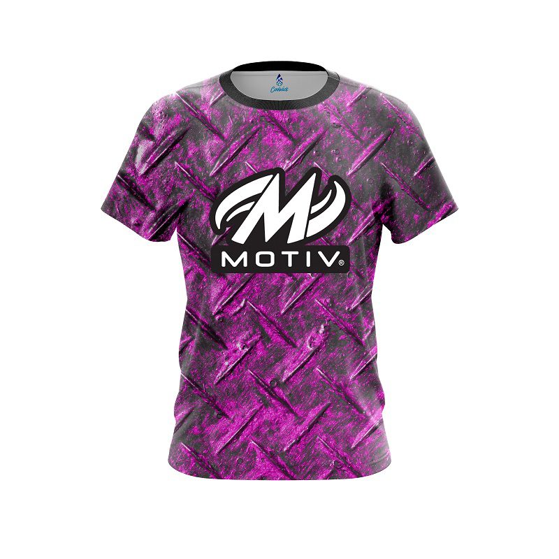 Motiv Pink Diamond Plate CoolWick Bowling Jersey