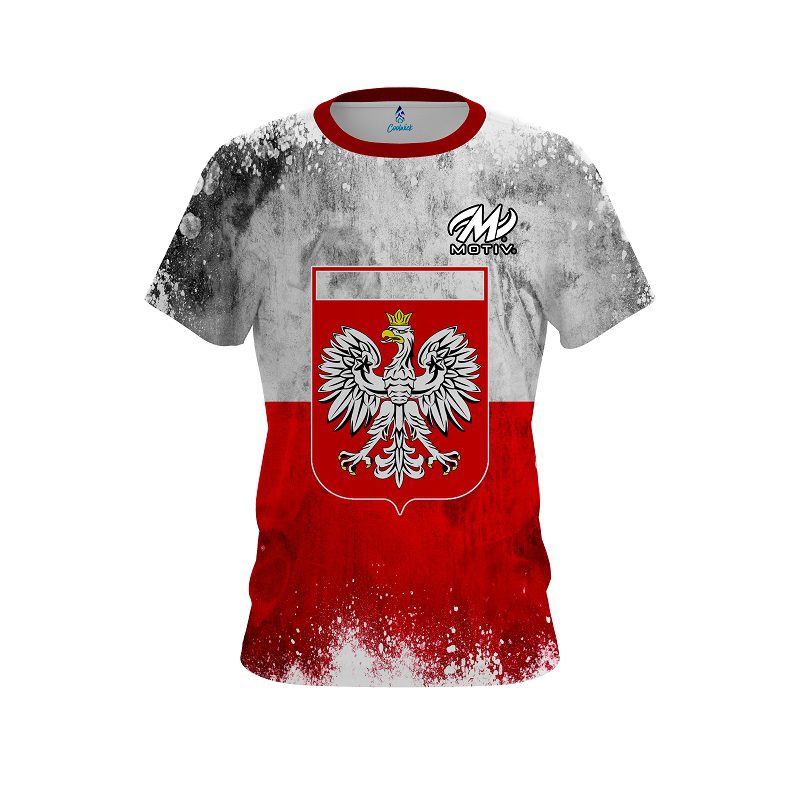Motiv Poland Flag CoolWick Bowling Jersey