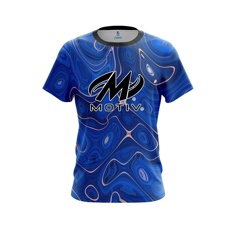 Motiv Psychedelic Blue Flow CoolWick Bowling Jersey