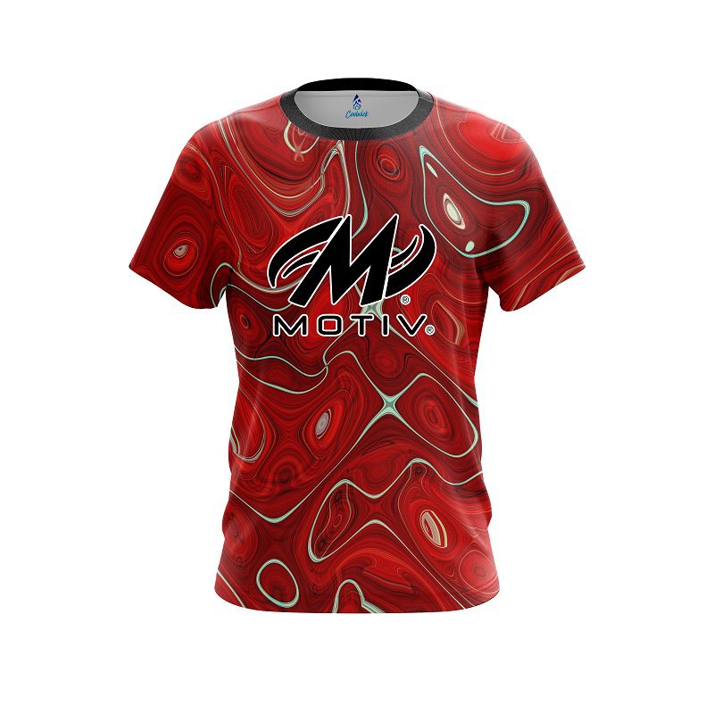 Motiv Psychedelic Red Flow CoolWick Bowling Jersey
