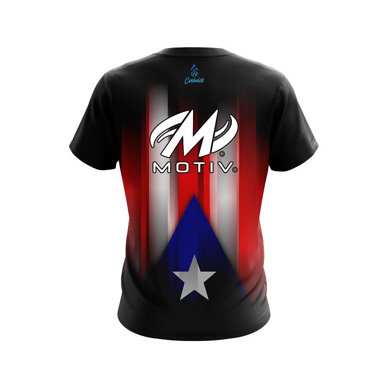 Motiv Puerto Rico Flag CoolWick Bowling Jersey - Image 2