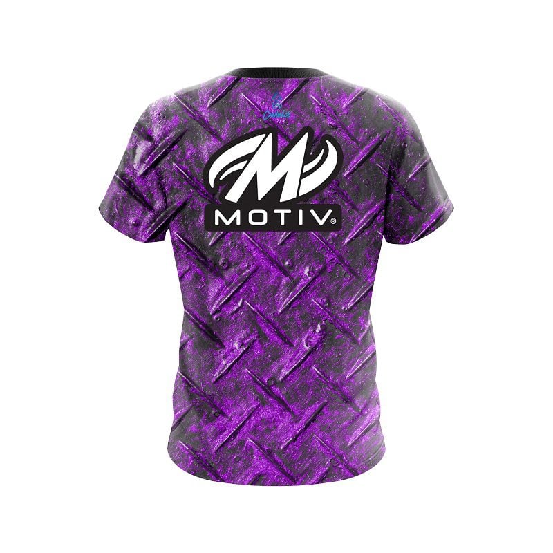 Motiv Purple Diamond Plate CoolWick Bowling Jersey - Image 2