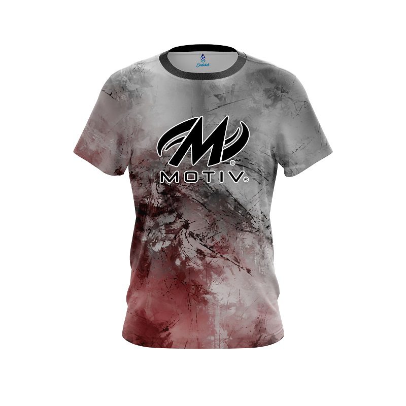 Motiv Red And Grey Canvas CoolWick Bowling Jersey