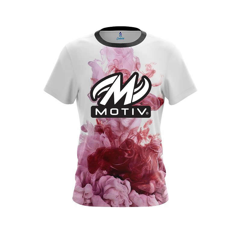 Motiv Red ink Splash CoolWick Bowling Jersey