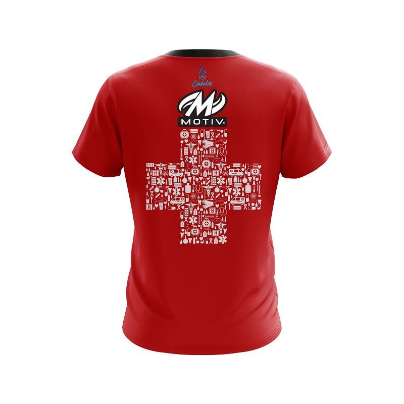 Motiv Rescue Red Cross CoolWick Bowling Jersey - Image 2