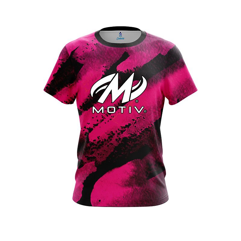 Motiv Solid Pink Grunge CoolWick Bowling Jersey