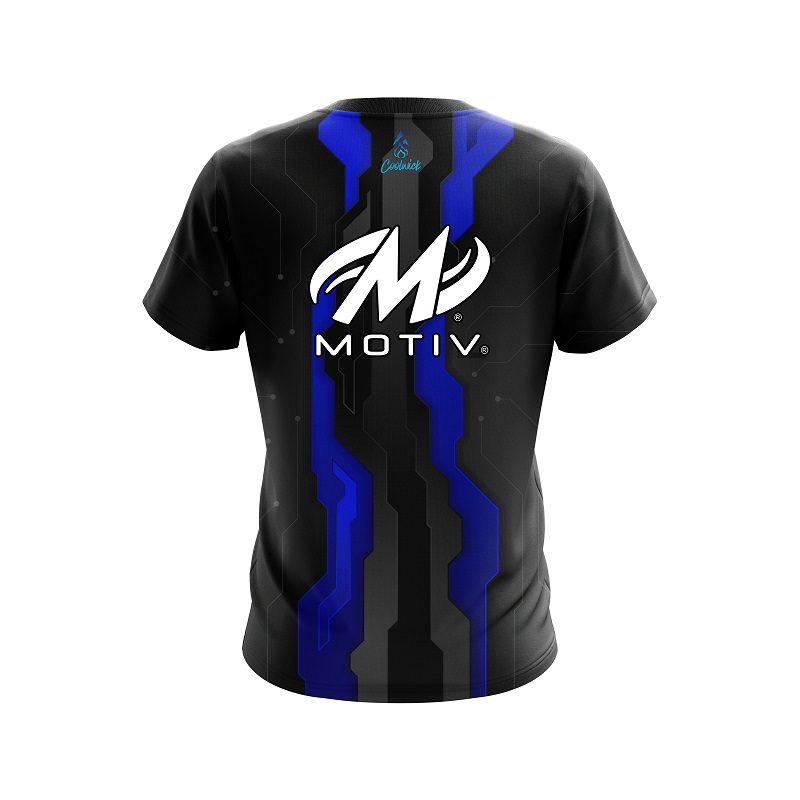 Motiv Sport Technology Blue CoolWick Bowling Jersey - Image 2