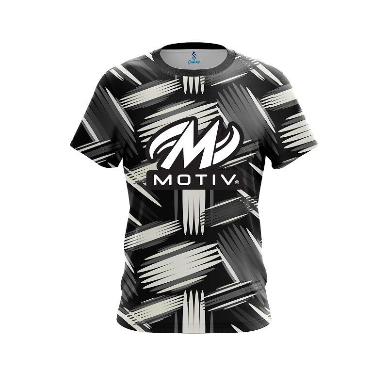 Motiv Striped Pattern CoolWick Bowling Jersey