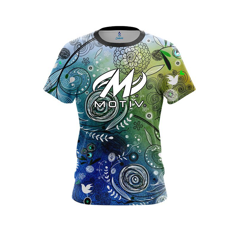 Motiv Watercolor Floral Art CoolWick Bowling Jersey