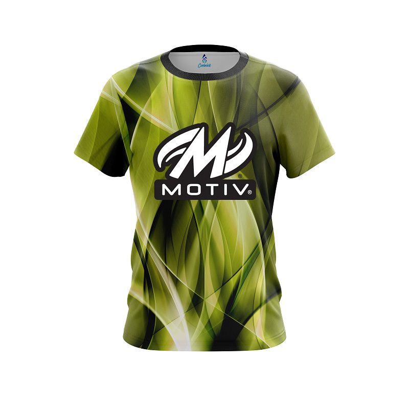 Motiv Wavy Yellow Swirl  CoolWick Bowling Jersey