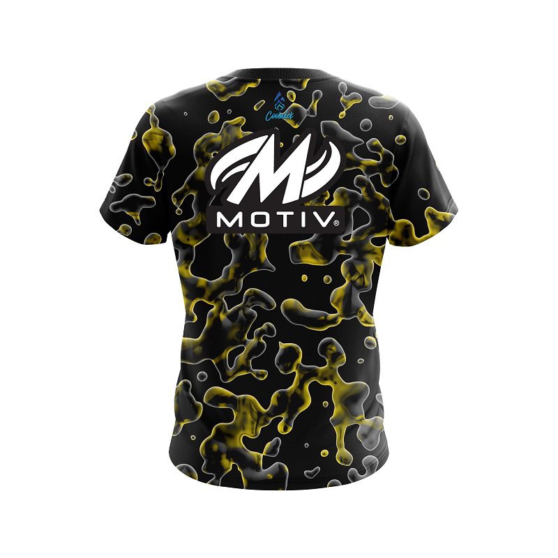 Motiv Yellow  Flowing Fluid CoolWick Bowling Jersey - Image 2